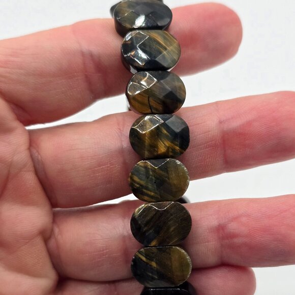 Tiger’s Eye 14mm Faceted Bracelet – Strength, Balance & Focus - Picture 4 of 4